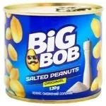 Арахіс смажений солоний Big Bob 120 г ж/б Україна