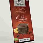 Шоколад чорний з апельсином 100% Organic Virchuous Dark Orang 80 г Іспанія