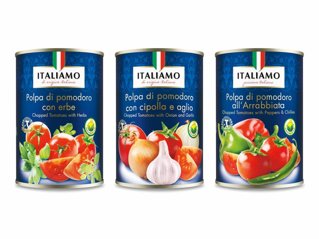 М'якоть помідорів з ароматними травами Polpa di pomodoro con erbe aromatiche Italiamo 425 г Італія