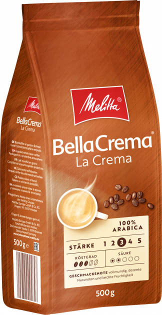Кава в зернах Melitta Bella la Crema 100% Арабіка 500 г Німеччина