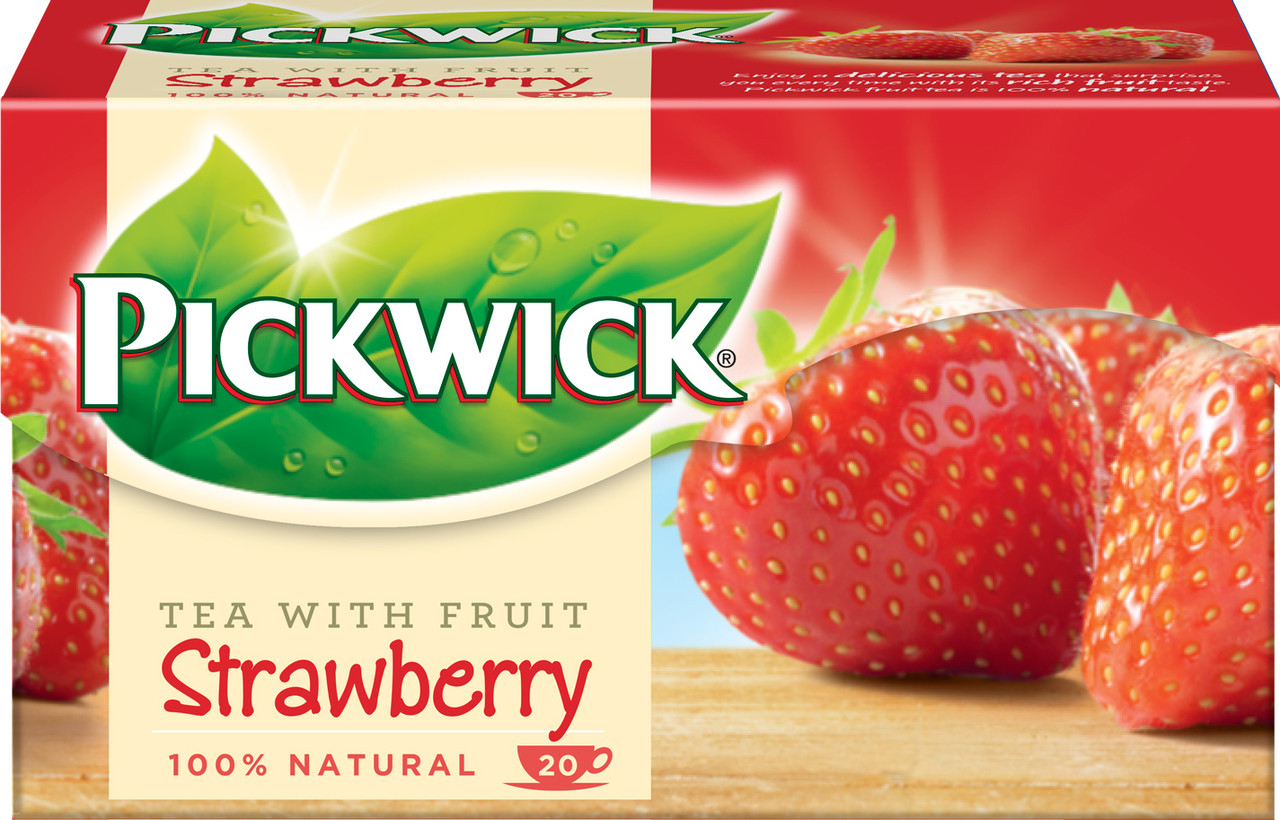 Чай чорний зі смаком полуниці Pickwick Tea With Fruit Strawberry 20пак. 30 г Нідерланди