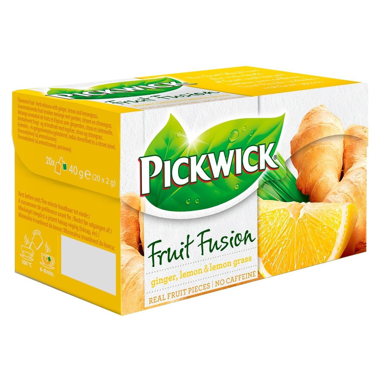 Чай фруктовий Pickwick Fruit Fusion ginger, lemon&lemon grass 20 пак. 40 г Нідерланди