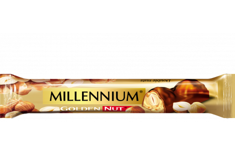 Шоколад чорний із начинкою і цілим Millennium Double Nuts 40 г Україна