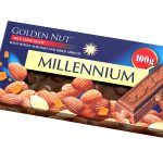 Шоколад молочний Millennium з цілим мигдалем 100 г Україна
