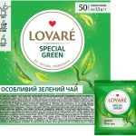 Чай зелений байховий китайський "Спеціальний зелений" Lovare Special Green (50 пакетика х 1,5 г) 75 г Україна
