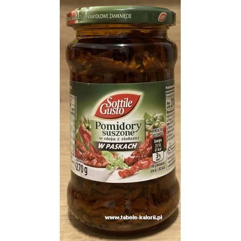 В'ялені помідори в олії з травами Sottile Gusto Pomidory suszone w oleju z ziolami 270 г Польща