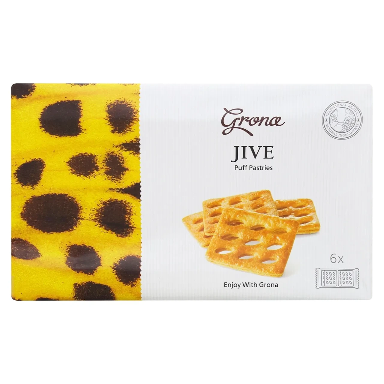 Печиво здобне листкове Джайв Jive ТМ Grona (6*59г) 354г Україна