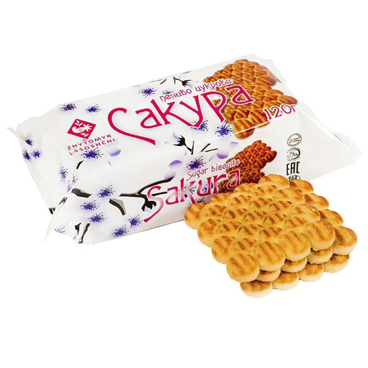 Печиво цукрове Сакура Zhytomyr Lasoshchi 120 г Україна
