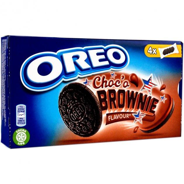 Печиво-сендвіч зі смаком шоколадного Брауні OREO Choc'o Brownie (4x44 г) 176г Швейцарія