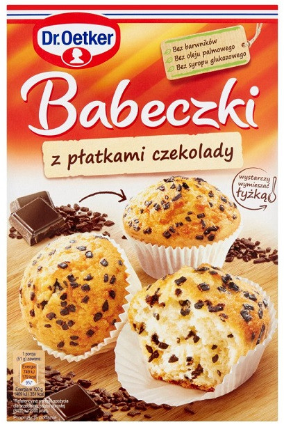 Суміш для кексів із шоколадною крихтою Dr. Oetker Babeczki z pfatkami czekolady 285г Польща