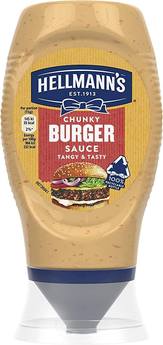 Соус для бургерів гострий Chunky Burger sauce tangy&tasty Hellmanns 250 мл Нідерланди