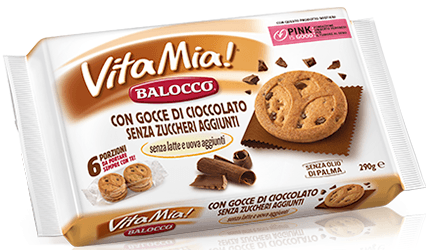 Печиво без додавання цукру, без молока, яєць, пальмової олії  Vita Mia Balocco (6*48g) 20г Італія