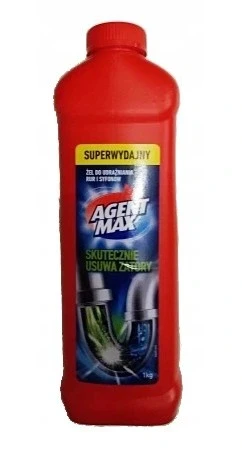 Гель для прочищення труб і сифонів Agent Max 1кг Польща