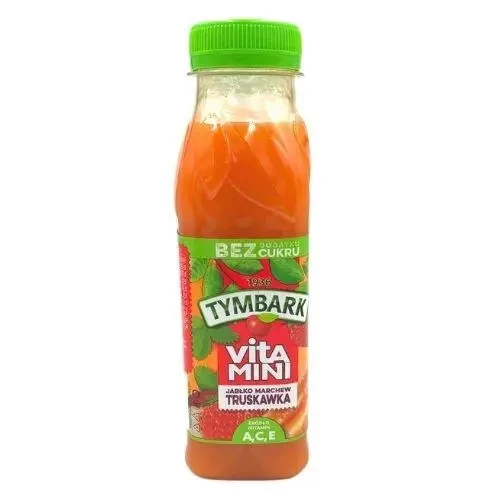 Сік БЕЗ САХАРА полуниця-морква-яблуко TYMBARK Vitamini 300 мл Польща