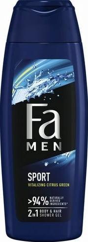 Підбадьорливий гель для душу з ароматом зелених цитрусів 2 в 1 Fa Men Sport vitalizing green citrus 400 мл Німеччина