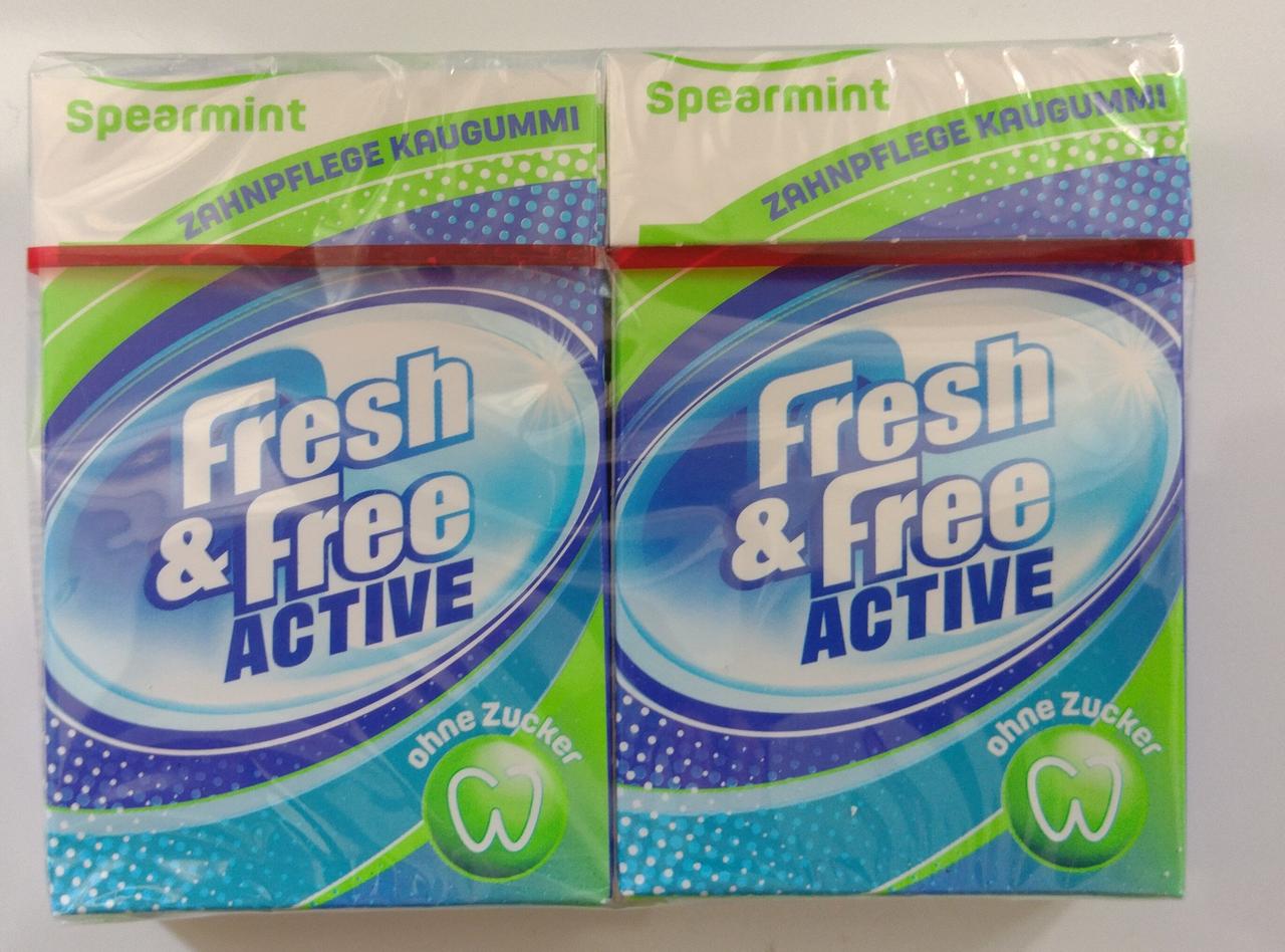 Жувальна гумка з м'ятою БЕЗ САХАРА 26 штук Fresh&Free Active Spearmint 36 г Данія