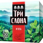 Чай трав'яний м'ята Три Слони (30 пакетиків х 1,4 г) 42г