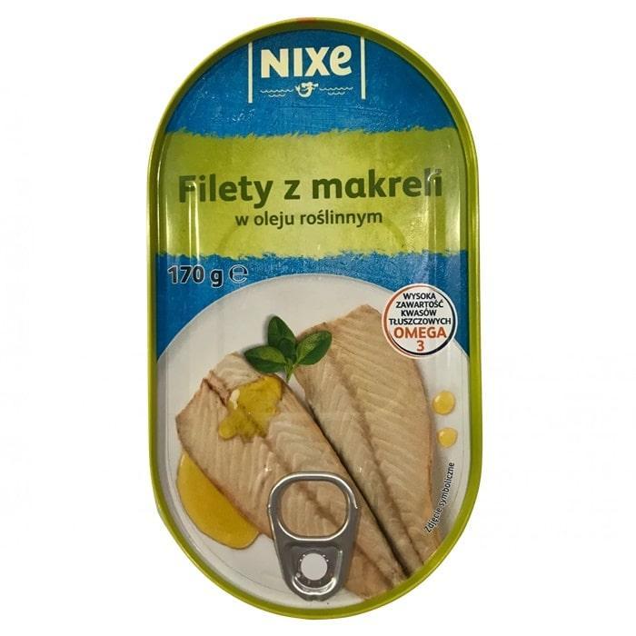 Філе макрелі (скумбрії) в олії NIXE Filety z makreli w oleju roslinnym 170 г Польща
