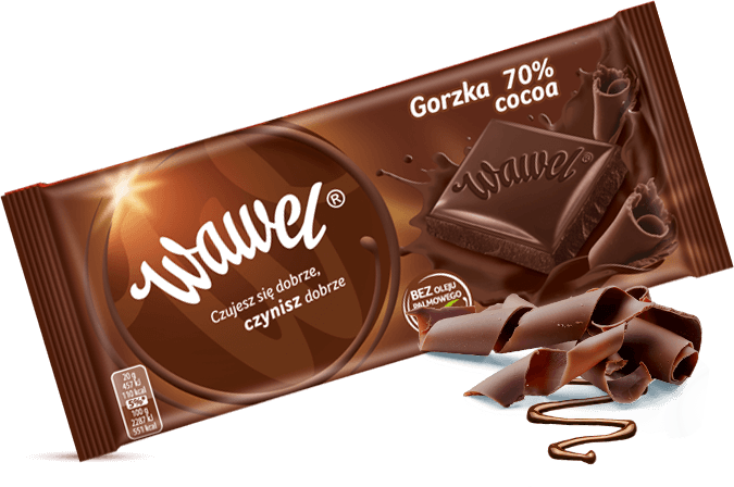 Шоколад чорний гіркий 70% Wawel Gorzka 70% cocoa 100 г Польща