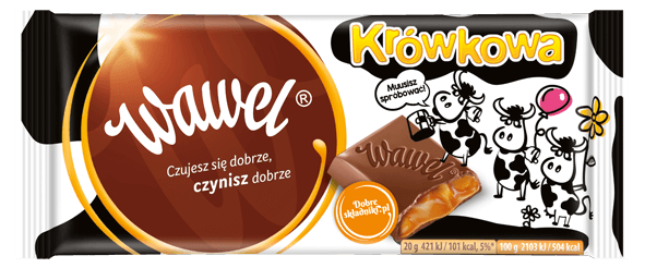 Шоколад молочний з карамеллю Wawel Krowkowa 100 г Польща