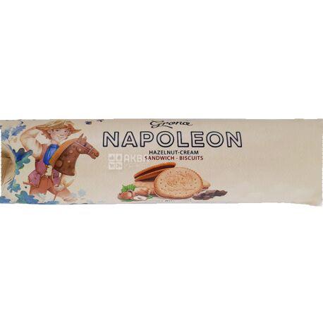 Печиво-сендвіч затяжне Наполеон шоколадно-горіхова начинка ТМ Grona 240г