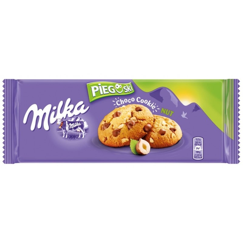 Печиво зі шматочками шоколаду та лісовим горіхом Milka Choco Cookies Nut 135г Швейцарія