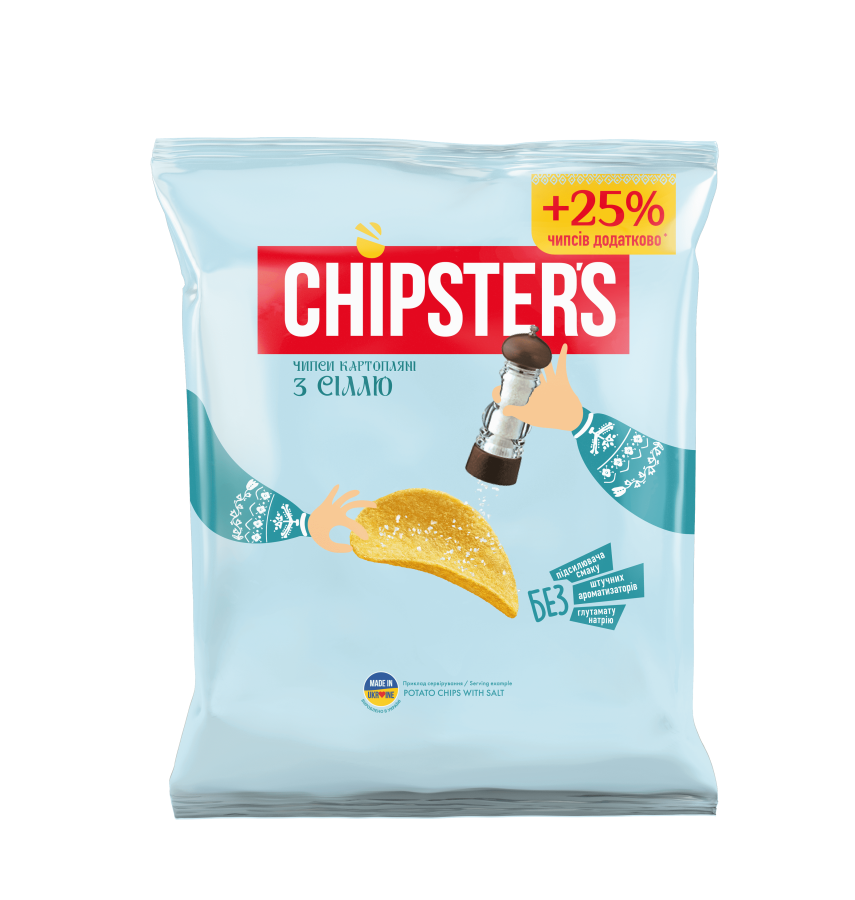 Чіпси картопляні із сіллю Chipster's 88г