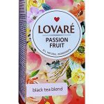Чай чорний байховий з маракуйя, персиком та цедрою апельсину Lovare Passion Fruit (24пак. х 2г) 48г Україна