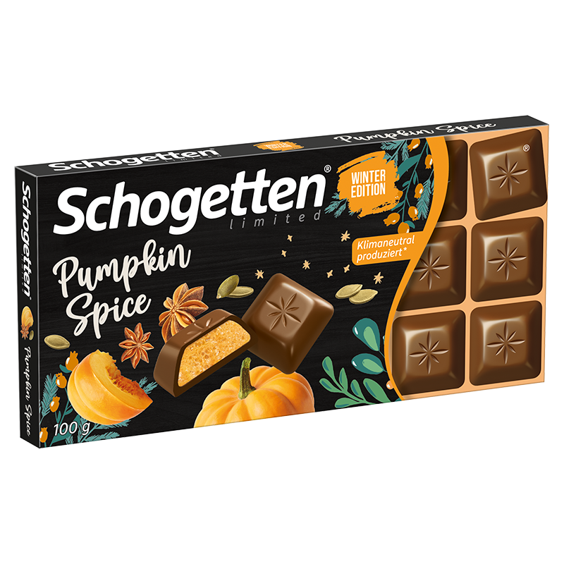Шоколад молочний з гарбузом та кардамоном Schogetten Pumpkin Spice 100г Німеччина