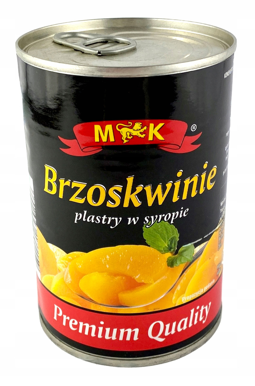 Персик шматочками в легкому сиропі M&K Brzoskwinie 420г Польща