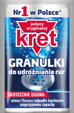 Засіб (Гранули) для прочищення труб Kret, 40 г Польща