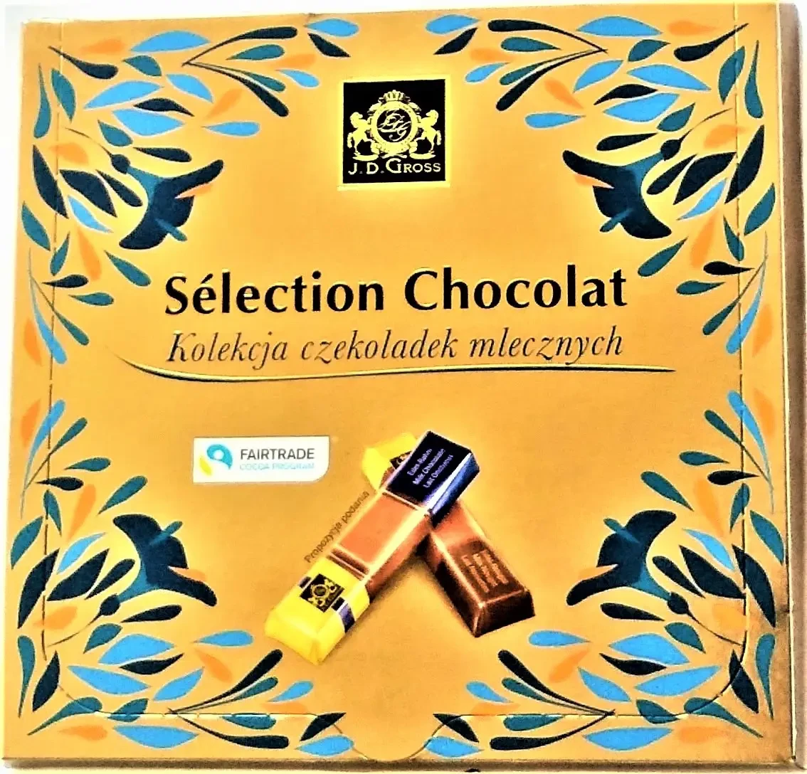 Колекційний набір молочного шоколаду J.D.Gross Selection Chocolat Mlecznych 200г Польща