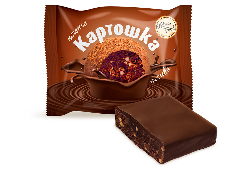 Печиво Картопля в шоколадній глазурі Native Food 1кг Україна