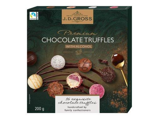 Цукерки праліне з алкоголем J.D.Gross Premium Chocolate Truffles With Alcohol 200г Польща