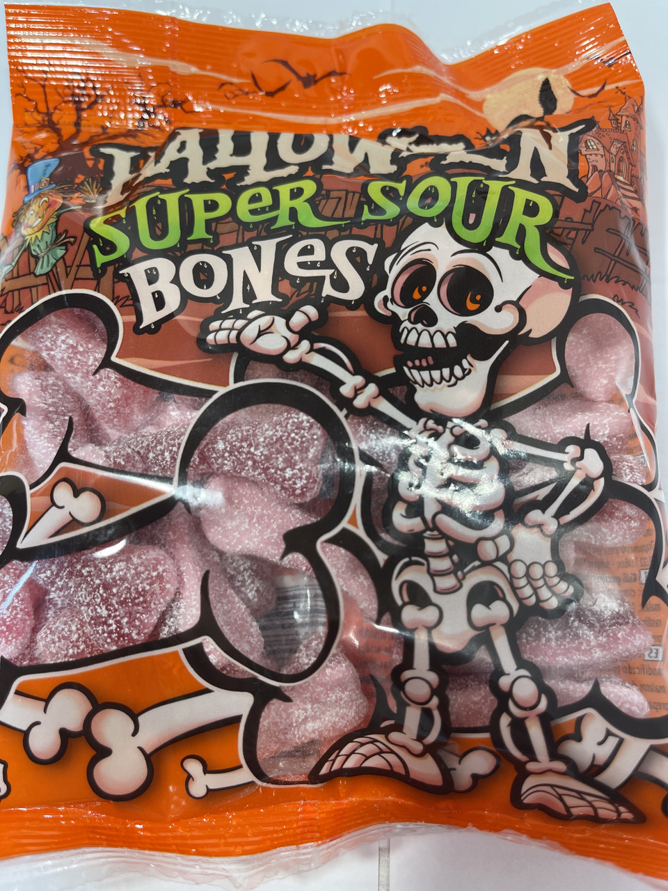 Желейні цукерки Кістки скелета Halloween Super Sour Boner 200 г Польща