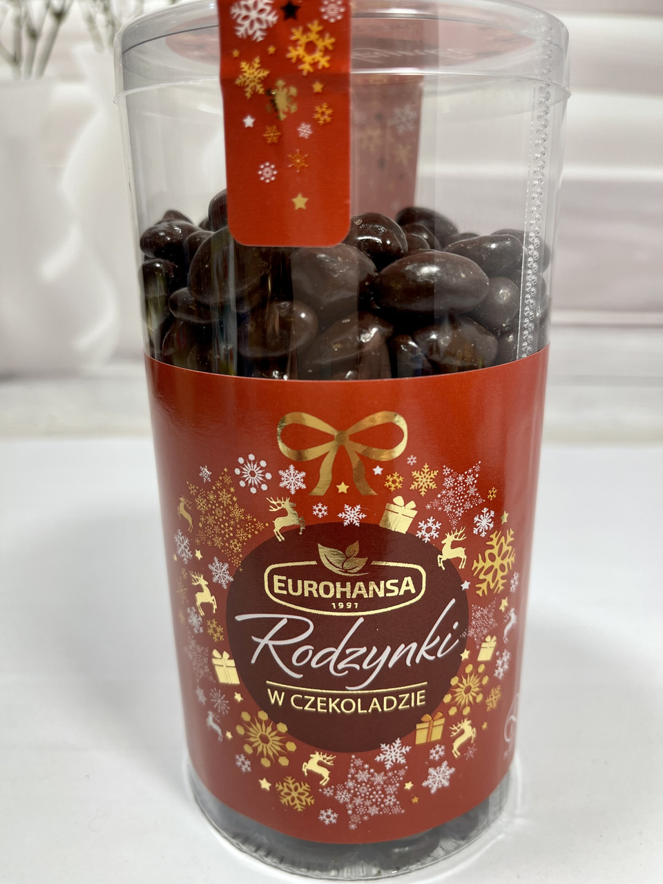 Родзинки в шоколаді Новорічний дизайн Rodzynki Evrohansa 500 г Польща