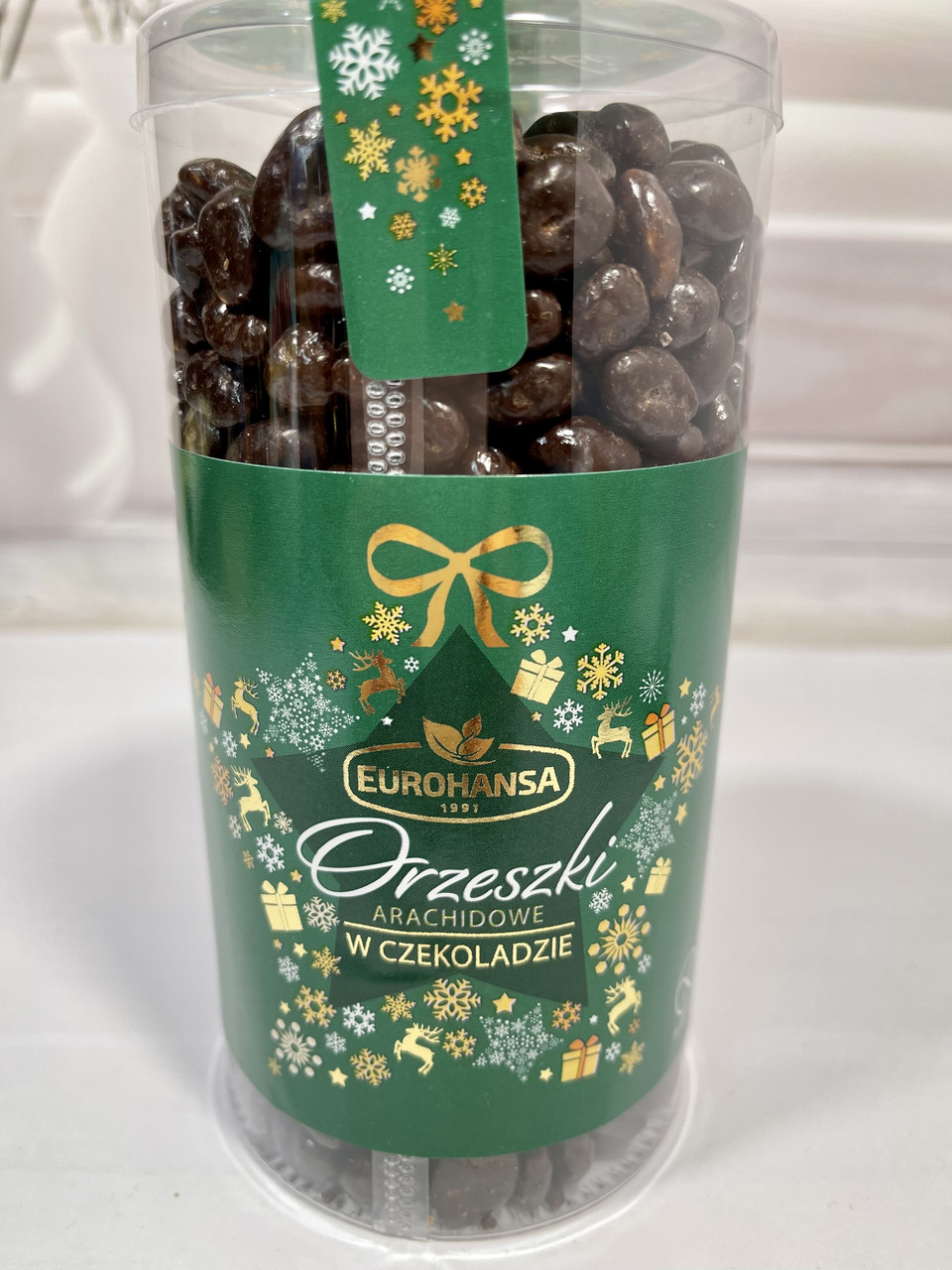 Арахіс у шоколаді Новорічний дизайн Orzeszki Evrohansa 500 г Польща