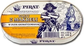 Філе макрелі (скумбрії) в олії PIRAT Filety z makreli w oleju 170 г Польща