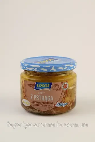 Філе форелі з в'яленими помідорами та травами Losos Ustka Filety z Pstraga z suszonymi pomidorami 260г Польща