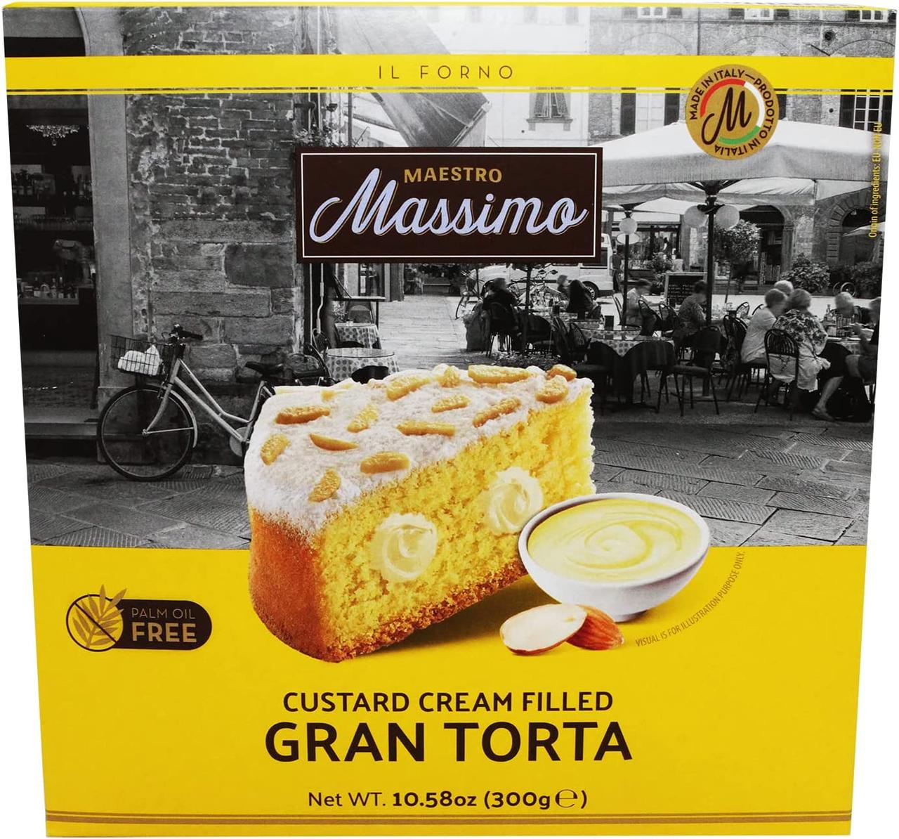 Торт із ванільним кремом Maestro Massimo Gran Torta 300г Італія