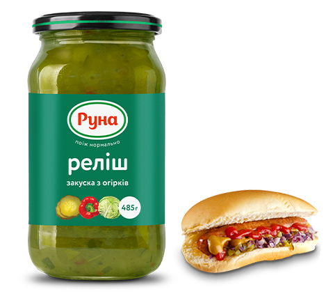 Соус Реліш з огірків Руна 485 г Україна