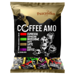 Цукерки карамель у шоколаді 4 смаки (еспресо, лате, ірландська кава, горіхова капучино)Coffee Amo 1кг Польща