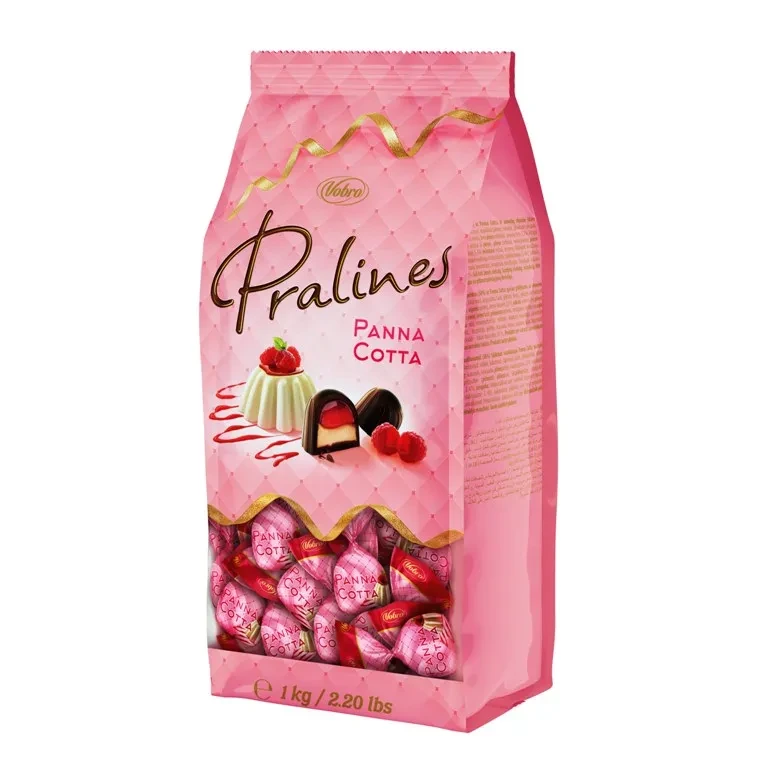 Шоколадні цукерки Панна Котта з малиною Vobro Panna Cotta 1кг Польща