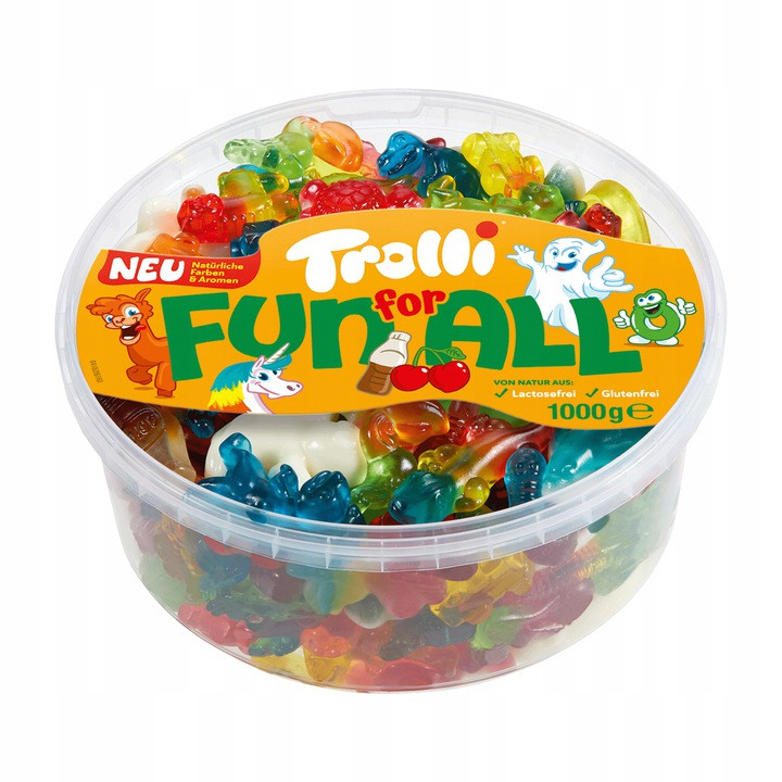 Желейні цукерки Асорті смаків Trolli FUN FOR ALL Німеччина 1кг