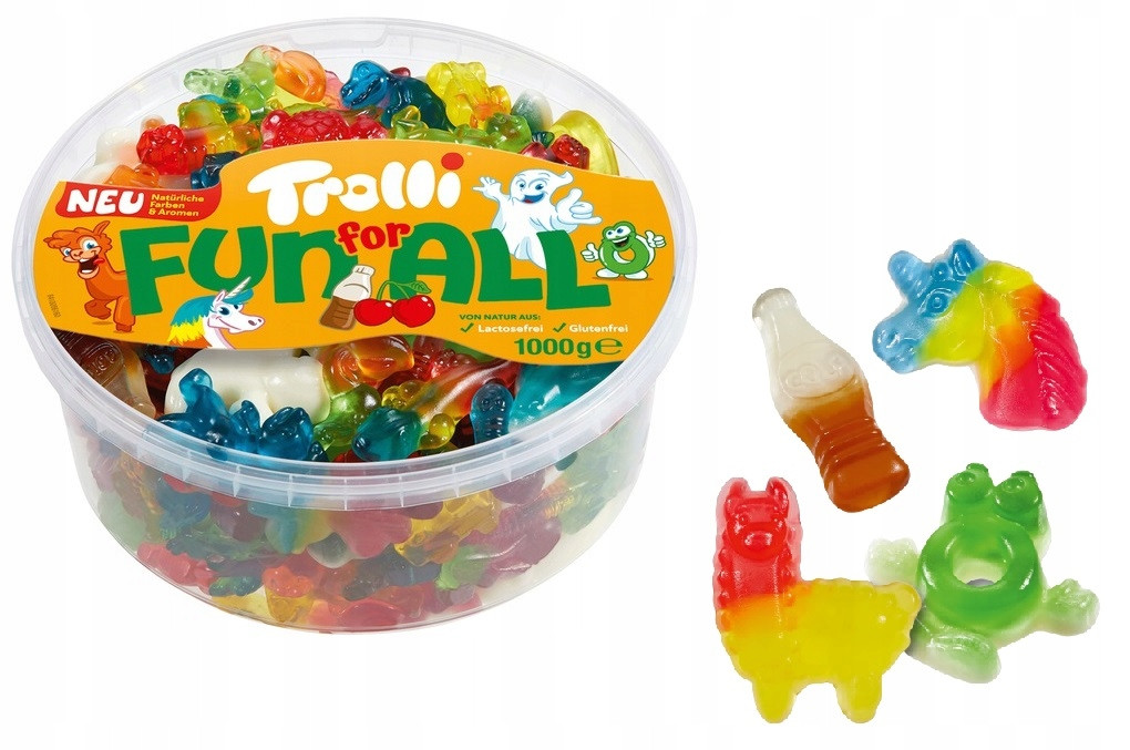 Желейні цукерки Асорті смаків Trolli FUN FOR ALL Німеччина 1кг