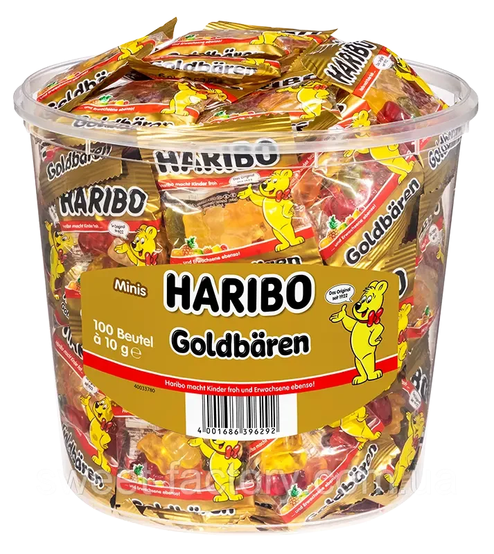 Желейні цукерки Золоті мінімішки Haribo Goldbaren (фруктовий мікс) 10 г Німеччина