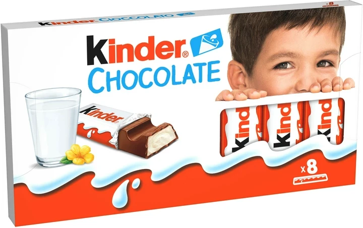 Шоколад молочний Kinder Chocolate з молочною начинкою 100 г (8х12.5г)