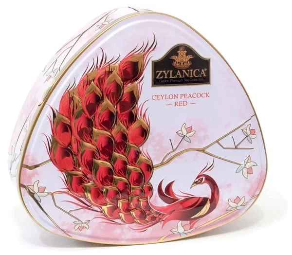 Чай цейлонський чорний зі шматочками сушених тропічних фруктів Zylanica Червоний Павич 100 г Шрі Ланка
