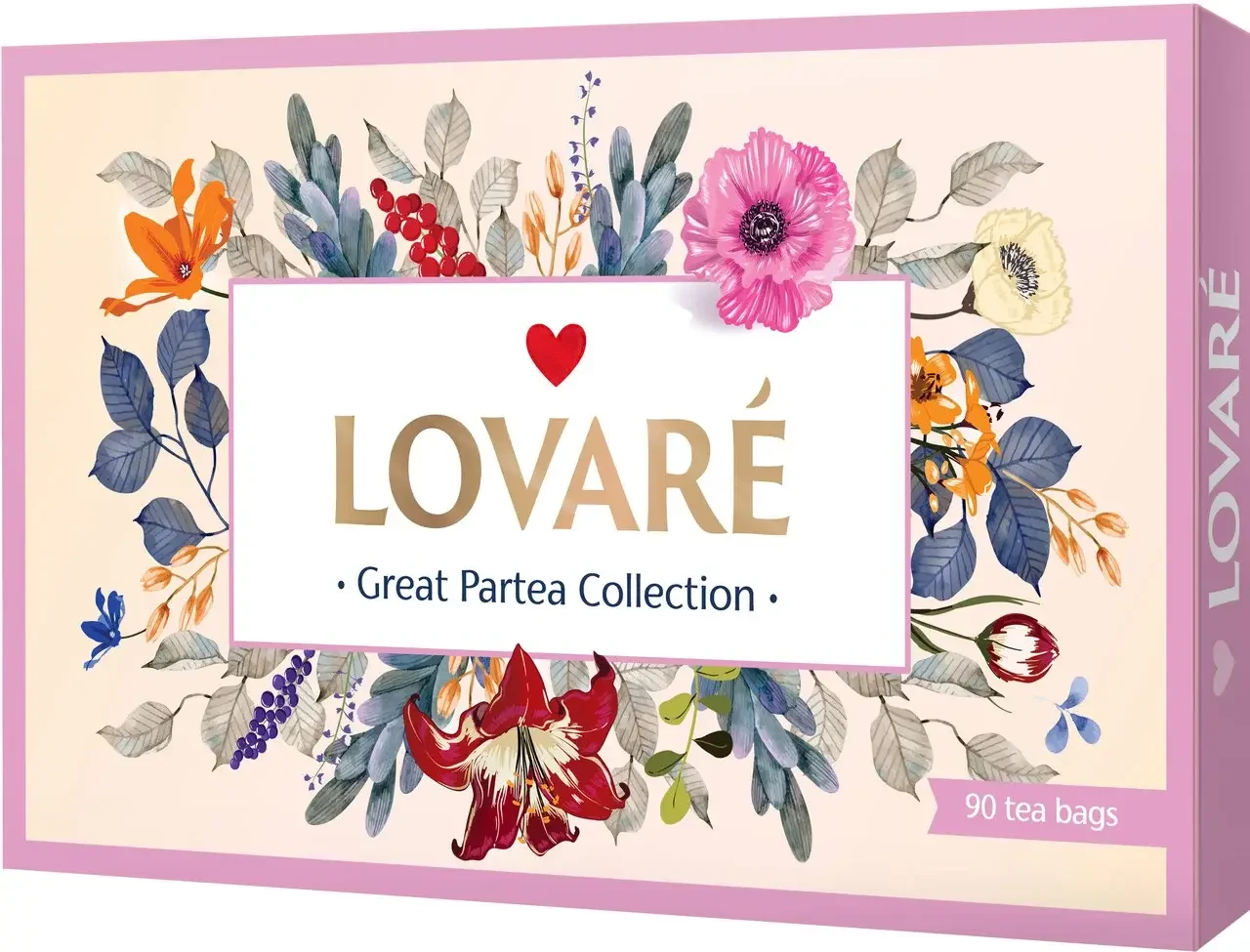 Чай Lovare Асорті TEA COLLECTION GREAT PARTY 18 видів по 5 пакет (90 шт.) 120 г
