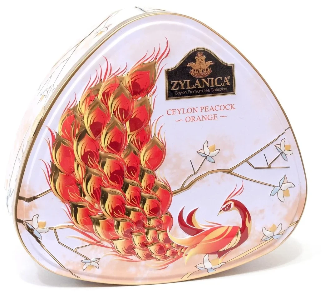 Чай цейлонський чорний Zylanica Жовтогарячий Павич 100 г Шрі Ланка